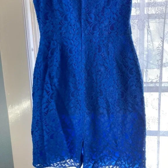 J.Crew blue lace dress Size 2 #party #eveningwear - Picture 6 of 9